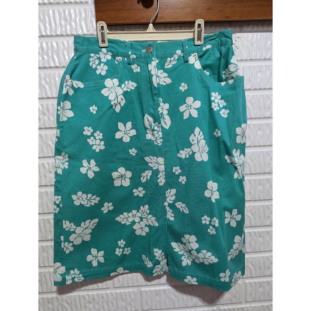 Pendleton Size 12 Cotton Blend Tropical  Summer Skirt